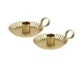 Viana Kerzenhalter Kerzenständer Metall Vintage Gold Dekoration Ø9,5cm 4er Set, 4 Stück