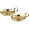 Kerzenständer Metall Vintage Gold Dekoration Ø9,5cm 4er Set für Stabkerzen, 4