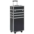 vidaXL Kosmetikkoffer Aluminium Schwarz