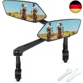 SachsenRAD 2 Stück Fahrradspiegel Rückspiegel, HD 360° Verstellbar Fahrrad Sp