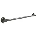 Natural Goods Berlin Garderobenstange Pipe GARD Wall, (1 St), Kleiderstange, Garderobenhalter, Hängegarderobe, Temperguss silberfarben 90 cm x 6 cm