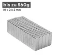 MaajeeKuto Magnet Neodym Magnet 10x3x2 mm N38 – Quadermagnet 560 g Haftkraft (50-St)