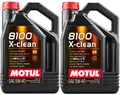 MOTUL 8100 X-CLEAN 5W-40 Motoröl 2x5 Liter ACEA C3 VW RN MB 229.51 GM Dexos 2 RN