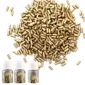 Feuerstein Clipper,500 Stück Feuerstein Feuerzeug,Universal Ersatz Flint,Starker Funke,für Zippo,Clipper,Imco,Benzin Feuerzeug Zubehör Set für Den Meisten Feuerzeugen (Gold)