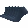 GAWILO Damen Sneaker Socken aus 100% reiner Baumwolle (6 Paar | 10 Paar) | kurze Füßlinge ohne drückende Naht über den Zehen (DE/NL/SE/PL, Numerisch, 39, 42, Regular, Regular, blau | 6 Paar)