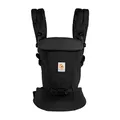 Ergobaby Adapt Babytrage für Neugeborene ab Geburt, 3-Positionen SoftTouch Cotton Ergonomische Babybauchtrage Rückentrage Baby-Tragetasche, Onyx Black