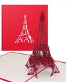 Pop Up Karte Paris Eiffelturm - perfekte Geschenkverpackung, Gutschein & Reisegutschein Paris & Frankreich - 3D Karte als Einladung, Geburtstagskarte und Paris Geschenk