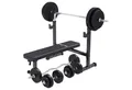GORILLA SPORTS Hantelbank Hantelbank mit Ablage inkl. Hantelset, (19-tlg)