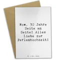 Mr. & Mrs. Panda Beileidskarte Spruch 30. Hochzeitstag Perlenhochzeit - Geschenk, Heirat, Beziehung, Meilenstein, Heiraten, babykarte, Seite an Seite, Feier, osterkarte, Geschenke, Grußkarte