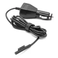 vhbw KFZ-Ladekabel kompatibel mit Microsoft Surface Pro 4, Pro 5, Pro 3 Notebook, Tablet - 12V Ladegerät Schwarz 2.58 A