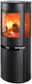 Kamin 9-5, Heizvolumen: 334 m³, mit Holzschale, schwarz, 6 kW, Höhe: 120 cm