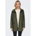 ONLY Kurzmantel ONLELISA RAINCOAT OTW NOOS beschichtete Qualität grün XS (34)
