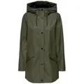 ONLY Regenjacke Glattes Design mit Kapuze und Knöpfen ONLELISA RAINCOAT OTW NOOS grün XS (34)