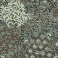 Grandeco Ciara Oriental Leaf Tapete Salbeigrün A63002