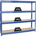 PROREGAL Schwerlastregal Dino HxBxT 180 x 200 x 45 cm Fachlast 500 kg Blau