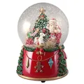 Christmas Paradise Weihnachts-Deko Schneekugel mit Mechanischer Spieluhr (Santa und Baum)