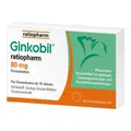 Ginkobil ratiopharm 80mg mit Ginkgo biloba · 30 St · PZN 06680823