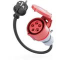 Absina CEE-Adapter 911007, Länge 0,6 m, Schutzkontakt 230V auf CEE 16A / 400V, IP44