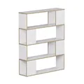 Vicco Raumteiler Eneos, Weiß/Eiche, 100 x 124.5 cm, als freistehendes Regal zur flexiblen Raumaufteilung einsetzbar
