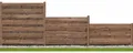 WOODTEX Braun 180x180 cm Sichtschutzzaun, Gartenzaun aus Kiefer, Bohlenzaun, Doppelstabmattenfüllung, Lärmschutz, Windschutz, Montage Set