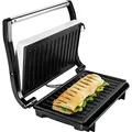 ECG S 1070 Panini Maker/Mini Grill, Legierter Stahl, Weiß