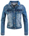 Rock Creek Damen Jeans Jacke Übergangs Jacke Denim Blouson Stretch Kurz Classic Jeansjacken Urban Stonewash D-401 Blau XXL