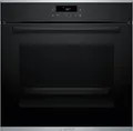 BOSCH Pyrolyse Backofen Serie 4 HBA272BB3, mit Teleskopauszug nachrüstbar, Air Fry für knusprige Lebensmittel & automatische Selbstreinigung