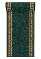 Mazovia rutschfest Teppich Läufer Flur - Klassisch Muster Teppichläufer - Kurzflor Flurläufer für Vorzimmer Küche - ÖKO-TEX Zertifiziert - Meterware Grün - 67 x 100 cm