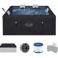 LAY-Z-SPA® ThermaCoreTM Energiespar Whirlpool Stockholm AirJetTM mit App Steuerung, für 6 Personen, 164 x 164 x 65 cm, eckig - Schwarz