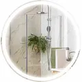 Kleankin - Badspiegel Mit Beleuchtung Ø60 Cm Runder Led Wandspiegel Mit Touch-funktion, Memory-funktion Beschlagfreier Lichtspiegel Badezimmerspiegel Weiß