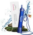 ALPENWERT Wasserfilter Outdoor - Trinkwasserfilter für 4000 Liter gefiltertes Wasser - Trinkwasseraufbereitung die 99,99% aller Keime und Bakterien abtötet