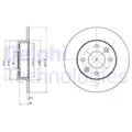 DELPHI 2x Bremsscheibe vorne Ø238 mm für Renault Twingo I C06_ 1.2 16V Super 5