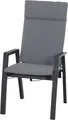 Siena Garden Gartensessel VALENCIA Move Sessel matt anthrazit, Gestell aus Aluminium, Ranotex® Gewebe dunkelgrau, inkl. Kissen