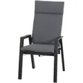 SIENA GARDEN Valencia Dining Sessel, anthrazit/grau, Aluminium, 68 x 60 x 112 cm, stufenlos verstellbar