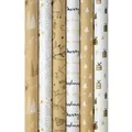 Weihnachtspapier Simply the Best 80g/m2 100 % Recyclingpapier braun und weiß Glitter  25 Stück