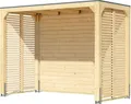 Karibu Promajna small Pavillon halb mit Rückwand und 2 Lamellenwänden