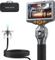 Teslong Endoskopkamera mit Licht, Endoskopkamera beweglicher Kopf, Drehbar Endoskop 5.0 Zoll LCD-Bildschirm Endoskop Kamera, Inspektionskamera Rohrkamera mit 8 LED-Leuchten(1.55M/8.5mm)