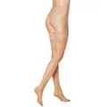 KUNERT Damen Halterlose Strümpfe Satin Look 20 breites Spitzenband 20 DEN Cashmere 0540 S
