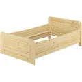 Erst-Holz Extra Hohes Bett 120 x 220 Überlänge Kiefer Massiv ohne Rost Modell 42