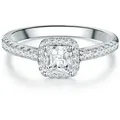Trilani Silberring Verlobungsring aus 925 Sterling Silber, mit Zirkonia für Frauen silberfarben 56