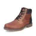 Rieker Herren Schnürstiefel 38832, Männer Stiefel, wasserabweisend, riekerTEX,uebergangsschuhe,schnürboots,Kurzstiefel,braun (22),47 EU / 12 UK