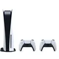 Sony Playstation 5 Disc Edition mit 2. Sony DualSense Controller White Weiß PS5 Disk Blu-Ray Laufwerk - Weiß