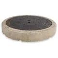 Kombi-Schachtabdeckung rund DN400 Beton und Guss B 125 ohne Lüftung