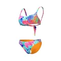 arena Water Prints Damenbikini, Badeanzug aus Elastischem Recyclingstoff, Schnelltrocknend, Strand- und Schwimmbad-Badeanzug für Damen, Damenbadeanzug mit Herausnehmbaren Cups und Top mit Bändern