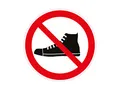 1 x Aufkleber Warnzeichen Chucks Verboten Turnschuhe Schuhe Warnung Sticker NEU