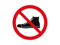 1 x Aufkleber Warnzeichen Chucks Verboten Turnschuhe Schuhe Warnung Sticker NEU