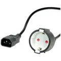 Value 19.99.1117 Kaltgeräte Adapterkabel  Schwarz 0.30 m