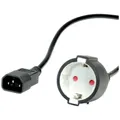Value 19.99.1117 Kaltgeräte Adapterkabel Schwarz 0.30 m