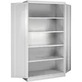 ADB Werkzeugschrank XXL, 40985, aus Metall, lichtgrau, mit 4 Fachböden, abschließbar, 110 x 192 x 58 cm