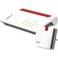 FRITZ!Box 5530 Fiber + FRITZ!Repeater 1200 AX Bundle mit WiFi 6 Router und WiFi 6 Repeater